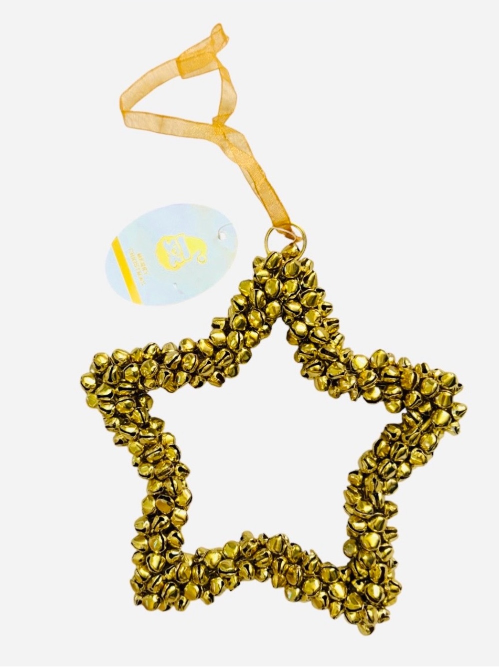 CHRISTMAS➕NWT Gold Jingle Bell Star Ornament